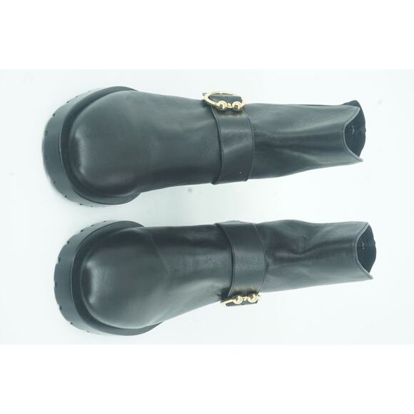 Stuart Weitzman Black LeatherLuxering Bootie Biker Ankle Size 9 Women's $595 - Picture 6 of 12